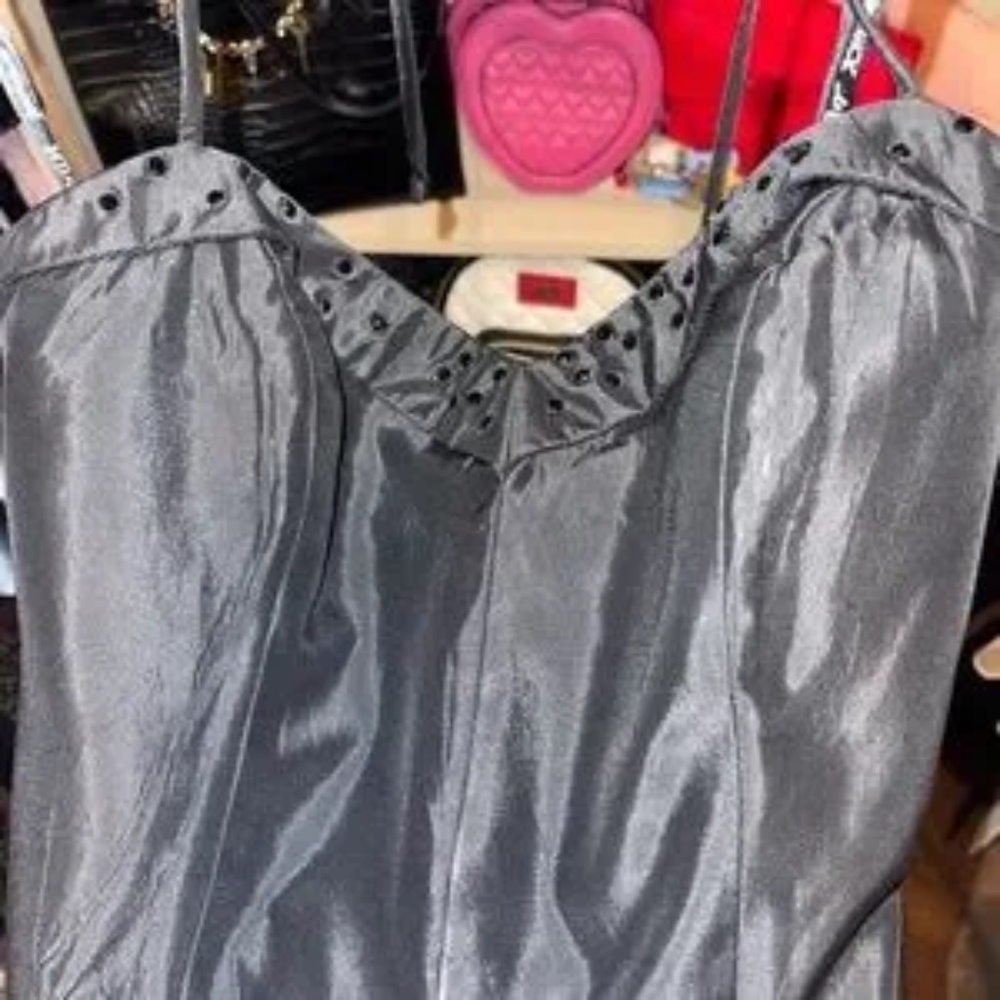 VTG Betsey Johnson Gemmed Halter Dress - Picture 4 of 7